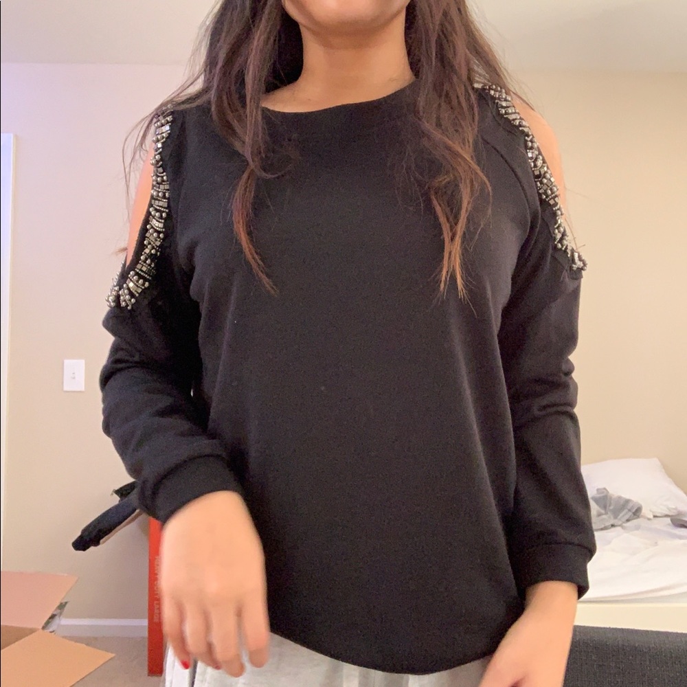 black sweater